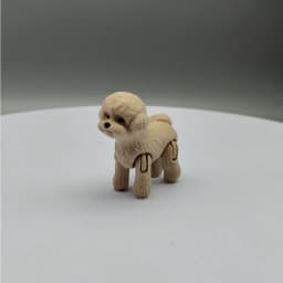3D Printed Poodle Statue, Plastic Dog Decoration for Events, Holiday Home Kitchen Decoration, Christmas and Halloween