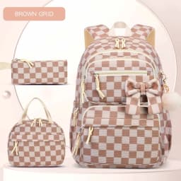 3pcs/set school backpack for girls cherry pattern primary school girl Corduroy backpack kids bookbag lunch bag pencil bag set