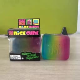 NeeDoh Rainbow Cube Squishy Fidget Toy Blind Box Stress Relief Sensory Cube Fingertip Release Stress Reliever