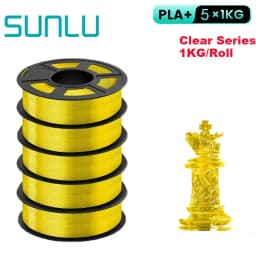 SUNLU 5KG PLA Plus/Clear/AntiString Filament 1.75mm 1kg Spool (2.2lbs) Neatly Wound Filament Fit Most FDM Printer