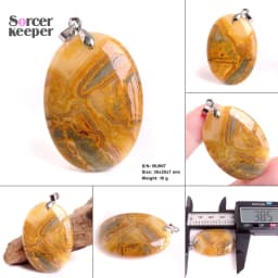 High Quality Pendentif Real Natural Crazy Lace Agate Stone Pendant Chains Necklace For Women's & Men's Jewelry Making BK996H