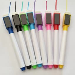 8pcs\set Erasable Colorful Black Whiteboard Pen Marker Magnetism and Brush Office School Stationery Supplies