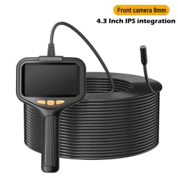 4.3'' Industrial Endoscope Camera 1080P HD 50m Rigid Cable Hand-held Waterproof Borescope Camera Split Design Check Car Sewer