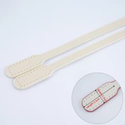 New 1 Pair Hand Sewn Stitched Genuine Leather Bag Straps Handles Replacements Cowhide Hand-Stitched Handmade Underarm Strap