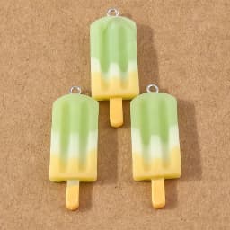 10pcs 34*15mm Resin 3D Simulation Ice Cream Charms Pendant for Earrings Necklace DIY Jewelry Making Accessories Supplies