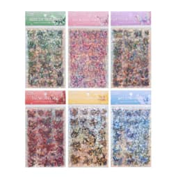 10 Sheets/pack Sparkling Butterflies Transparent PET Die-cut Sitcker Sheet Variety Scrapbooking Journaling Collages