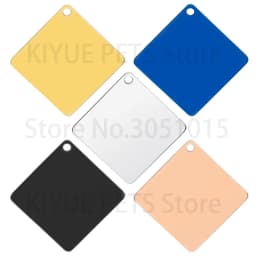50pcs Square Stainless Steel Customized Pet ID Tag Personalized Dog Tag DIY Name Engravable