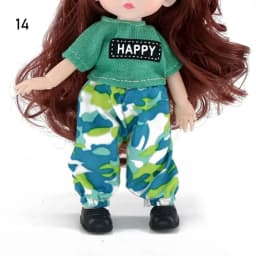 16cm Doll Clothes High-end Dress Up Mini Cute Dolls Skirt Suit Jeans Pants T-shirt Skirt Suit Kids Gift Toy DIY Doll Accessories