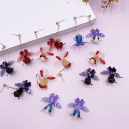 Unique Asymmetrical Goldfish Earring Cute Resin Koi Earrings Creative Bubble And Koi Goldfish Design Earrings Custom Jewelry