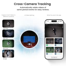 Renewed AOSU 5000mAh 3MP Solar Camera Outdoor Wireless Two-way Audio Security Camera Auto Tracking Solar Panel PTZ CCTV Camera