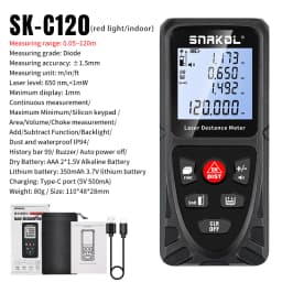 Snakol Laser Distance Meter 50m 70m 100m 120m Rangefinder Profesional Range Finder Digital Tape Measure Ruler Test Tools