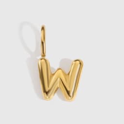 EMANCO Stainless Steel 3D Bubble Alphabet Charms Minimalist Style Letter Elements DIY Necklace Bracelet Jewelry Making