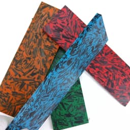 2pcs Red Carbon Fiber Black Marbled Material Gold Copper Foil Powder Compression Patch Plate for DIY Knife Handle Patch Material