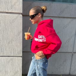 Gothic women's coat with unique letter print chic and fashionable Emotional Girls high-street hip-hop style casual everyday tops