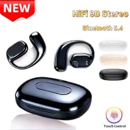 New Wireless Bone Conduction Earphones Ear Hook Bluetooth 5.4 Headphones HiFi 9D Stereo Noise Earphones Outdoor Sports