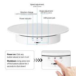 Photography Turntable Electric Rotating Display Stand 360 Degree with Remote Control Motorized Turntable for Photos or Videos