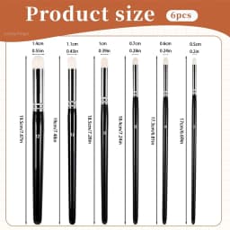Miniature Paint Brushes Drybrush Set, Acrylic Paint Brushes for Oil, Watercolors, Tabletop, Figurine