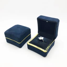 New in LED Light Jewelry Box Ring Earrings Earnail Pendant Organizer Imitation Leather Velvet Decorative Gold Frame Storage Box
