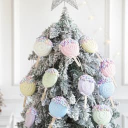 1Set Christmas Ornaments Cone Lollipop Macaroon Ice Cream Xmas Tree Balls Hanging Pendant New Year Gift Navidad Home Party Decor