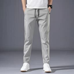 Casual Pants Men's Korean Version Summer Thin Men's New Sports Pants Loose and Versatile Trend Light Luxury Straight Trousers