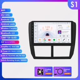 360Camera 2Din Android 13 Car Radio For Subaru Forester Impreza 2008-2014 Car Multimedia GPS 4G-LET Carplay autoradio NO DVD7862