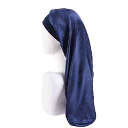 Elastic Wide Edge Long Satin Bonnet Sleep Hats Wrap Night Cap Care Women Men Unisex Extra Large For Natural Curly Loose Hair