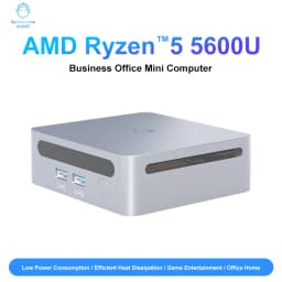 GenMachine New AMD Ryzen 5 5600U Mini PC Windows 10 Ryzen 3.3GHz Up to 4.2GHz 2*DDR4 Max Support 64GB Gaming Pc WIFI6 Computer