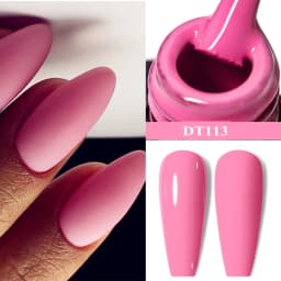 MEET ACROSS 7ml Orange Red Pink Gel Nail Polish Laser Sparkling Soak Off Semi Permanent Nail Art UV Gel Varnishes Spring Summer