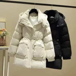 Thick Parkas down Cotton Jacket Women's Mid-Length Winter Hooded Coat Slimming Waist Design Warm And Stylish Windproof Outerwear