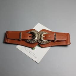 PU Leather High Elastic Wide Belt for Women Stretch Waist Belt for Dress Autumn Stretch Women Belts White Red Pearl Buckle Belt