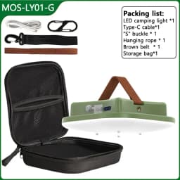 MOSLIGHTING Rechargeable Camping Strong Light with Magnet Zoom Portable Torch Tent Light Work Car Maintenance Lighting LED USB
