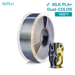 SUNLU Silk PLA Plus 3D Printer Filament 1KG/Spool 1.75mm ±0.02MM Pla+ Rabinbow Dual/Triple Colors 3D Prting Filaments Rapid Ship
