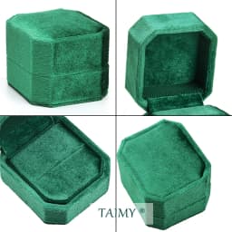 TAIMY Velvet Ring Box Get Marry Engagement Ring Box Personalized Custom Logo Ring Case 1 Slot Ring Box Diamond Ring Packaging