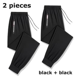 Men's Athletic Stretchy Quick Dry Pants with Zipper Pockets Lightweight Sweatpants for Outdoor Hiking Fishing Running Workout