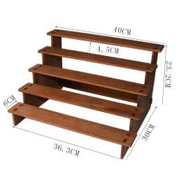 Retro Ladder Frame Solid Wood Bracelet Shelf Figure Buddha Display Ornament Headgear Storage Bracelet Display Stand