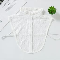 Female Lace Detachable Collar Vintage Solid Fake Collar Lapel Blouse Top Adjustable Women Clothes Ladies False Collar