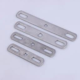 1Pc 304 Stainless Steel Thickened Double Hole Straight Flat Gasket - Bolt Fastening Blocking Plate Hardware Accessory