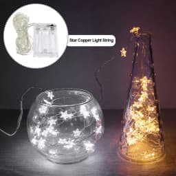 LED Star Copper String Lights 10-60 LED Fairy Light Christmas Party Wedding Decor Home Outdoor Patio Decoration Twinkle Lamps
