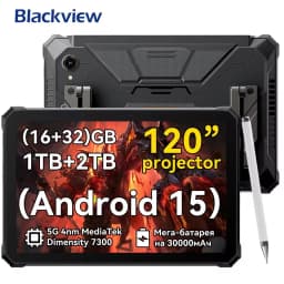Blackview Active 12 Pro Projector Rugged Tablet 12GB+256GB 11'' FHD+IPS Dimensity 7300 Android 15 30000mAh Bettery Google Play