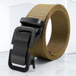 New Automatic Buckle Belt, Canvas Tactical Workwear Casual Outdoor Military Training Pants Belt For Men