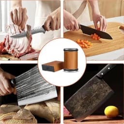 Rolling Knife Sharpener Magnetic Knife Holder Diamond Sharpening Stone Kit with 15 and 20 Degrees Angle Roller Kitchen Accessory