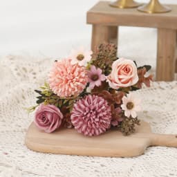 Artificial Flowers Autumn Roses Silk Hydrangea Daisies Home Table Bouquet Decoration Wedding Bridal Christmas Fake Flower Decor