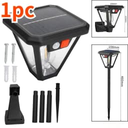2-IN-1 Solar Light Outdoor Wall Lamp&Camping Lantern Solar Powered Motion Sensor Light Waterproof for Garden Yard Porch Lawn Str