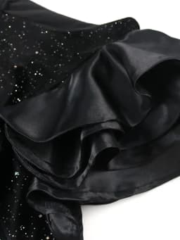 Women Glitter Dress Elegant Black Fishtail Sequin Maxi Dresses Vintage Ruffle Sleeve Party Celebrity Wedding Guest Dresses Robe