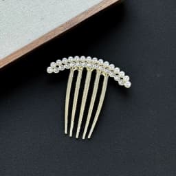 Pearl Water Diamond Metal Pan Hair Insert Comb Ball Head Party Pan Hair Comb Hairpin Wedding Holiday Gift Hair Accessory