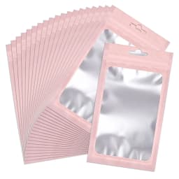20pcs Zip Lock Bag Laser Plastic Jewelry Storage Bag DIY Earrings Necklace Bracelets Beads Gift Organizer Retail Packaging Pouch