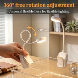 LED Clip On Book Light USB Charging Dimmable 3Color Mode LED Night Light Portable Reading Light for Bedroom Office Study Reading