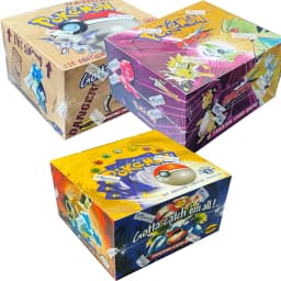 PKM Base Set Fossil Jungle Team Rocket Neo Destiny Booster Box 1999 2000 Year 1st Edition 1Box 36 Packs Proxy Game Cards Sealed