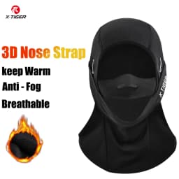 X-TIGER Warm Bicycle Motorcycle Full Face Mask Windproof Breathable Balaclava Anti-fog Ski Mask Winter Riding Mask Scarf Hood