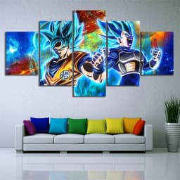 Manga 5 Panels Dragon Ball Goku Super Saiyan Wall Anime Poster Comic Canvas Painting Picture Home Living Room Gift Mural Cudros